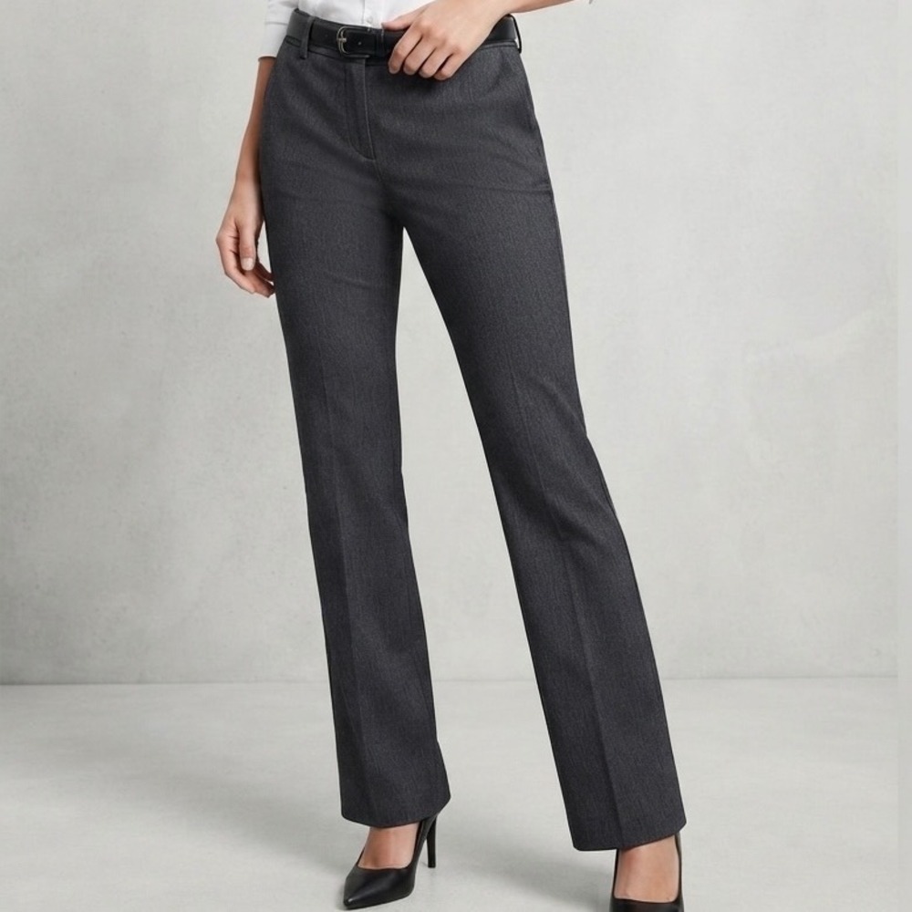 Express Editor Gray Dress Pants Womens 8s Mid Rise Bootcut Charcoal Trousers